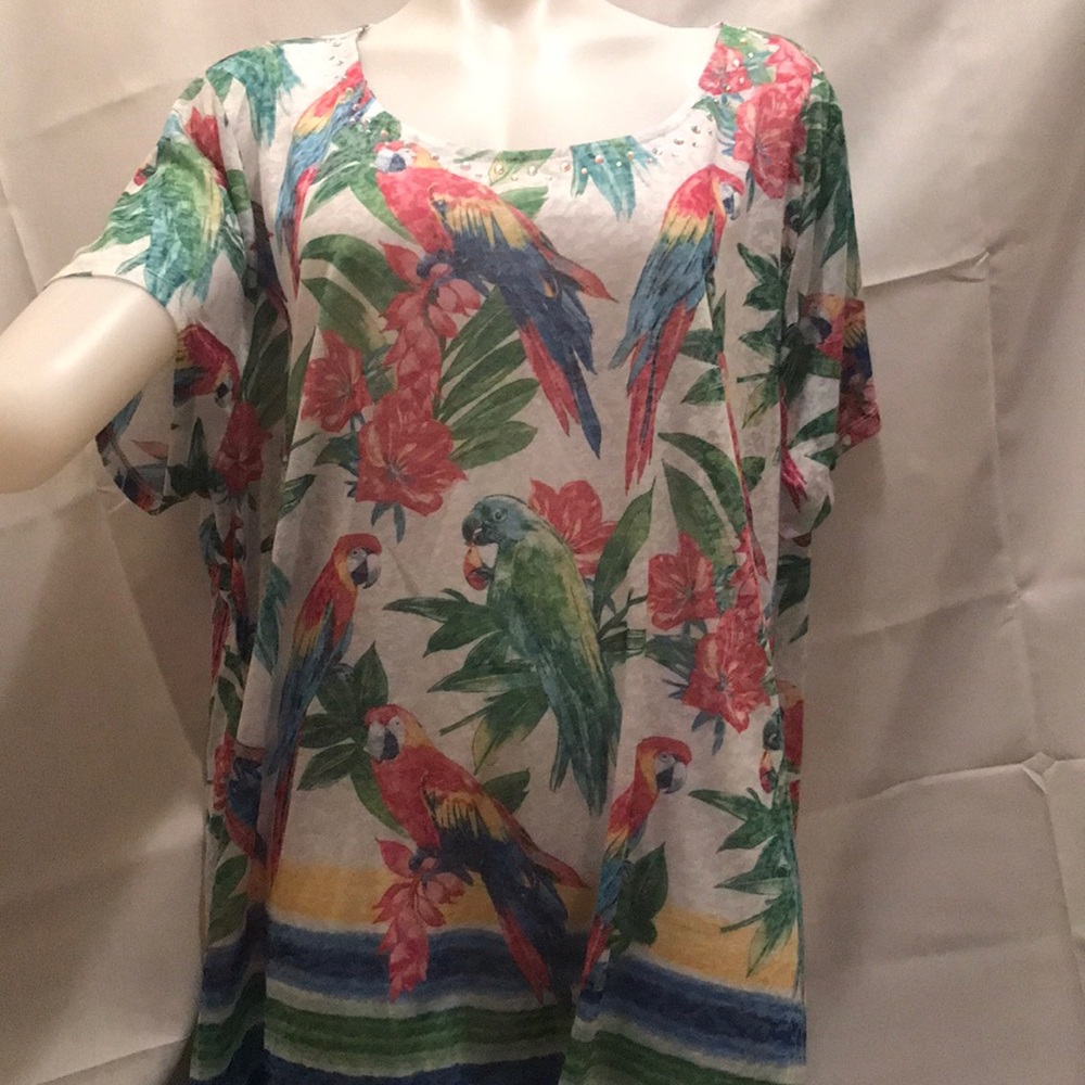 NWT ruby rd Sz 3x parrot t shirt FINAL SALE